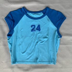 Blue baby tee